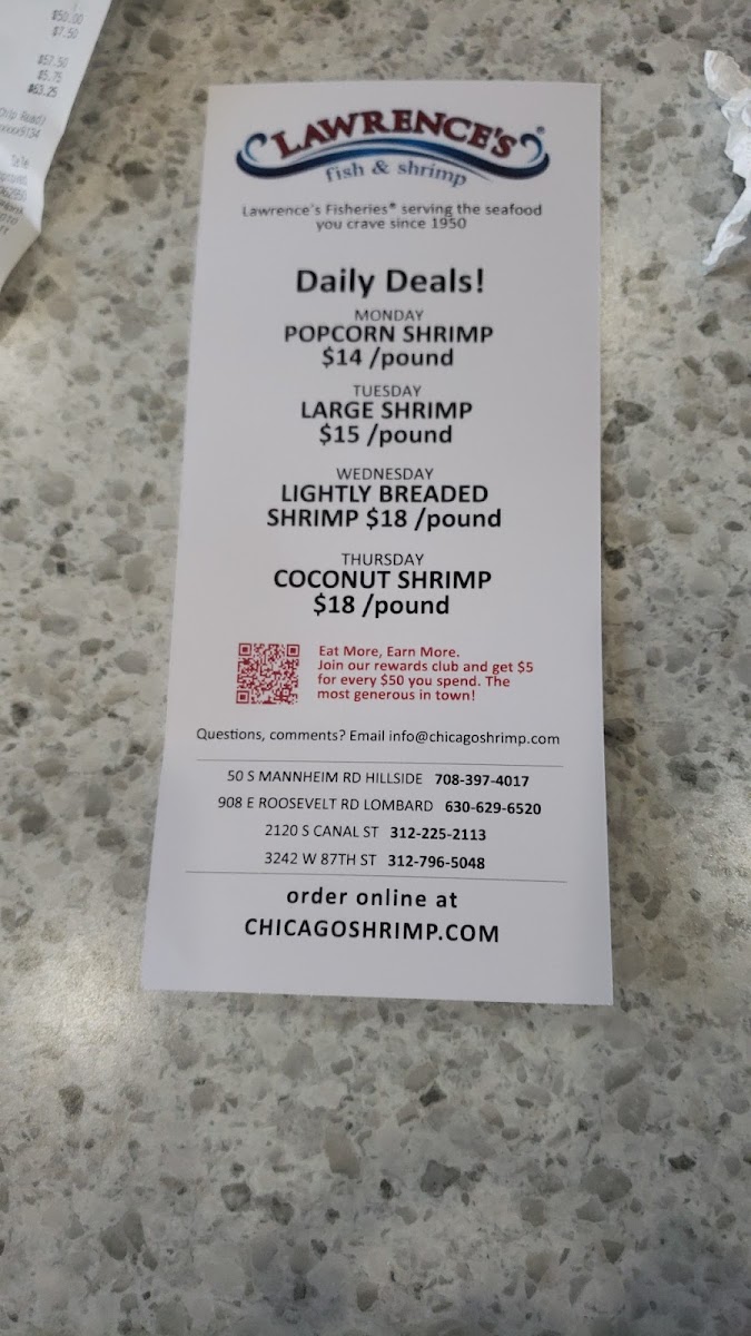 Lawrence's Fish & Shrimp Menu - Image 4